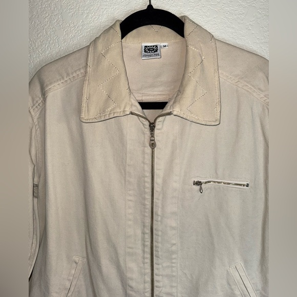 JOHNNY WAS COLLECTION Workman Denim Tencel Cotton Collard Zip Up Jacket VINTAGE - Picture 3 of 14